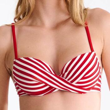 Lisca Swimwear Bondi Beach Red/White Padded Bikini Bra