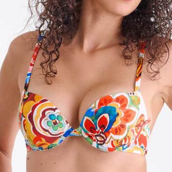 Lisca Swimwear Mexico Pink/Print Push Up Bikini Bra