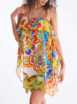 Lisca Swimwear Mexico Pink/Print Beach Dress