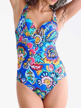 Lisca Swimwear Mexico Blue/Print Bathingsuit
