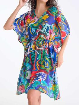 Lisca Swimwear Mexico Blue/Print Kaftan