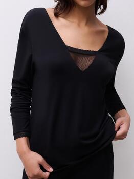 Chantelle Nachtmode Romance Black Sleep Shirt