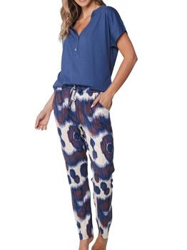 Pastunette Dames Blue Pajama