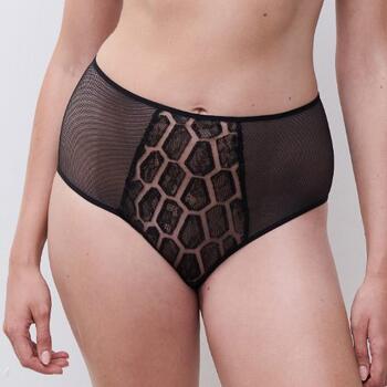 Chantelle Reptilia Black High Waist Brief