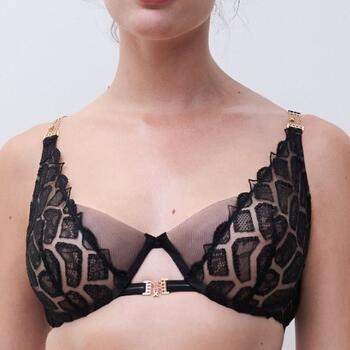 Chantelle Reptilia Black Non-padded bra