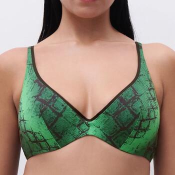 Chantelle Swimwear Totem Green Soft-Cup Bikini Bra