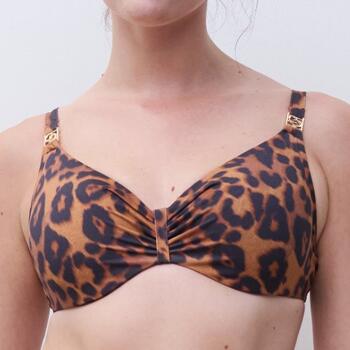 Chantelle Swimwear Sauvage Brown Soft-Cup Bikini Bra