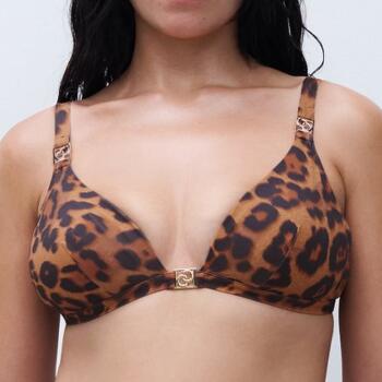 Chantelle Swimwear Sauvage Brown Soft-Cup Bikini Bra