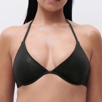 Chantelle Swimwear Metallic Black Soft-Cup Bikini Bra