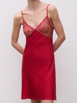 Chantelle Nachtmode Fleurs Red Slipdress