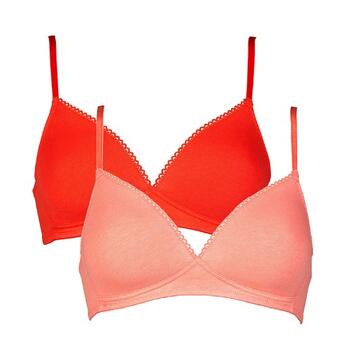 My Basic by After Eden Comfy Red Wireless Bra