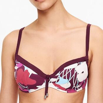 Chantelle Swimwear Flowers Purple Padded Bikini Bra