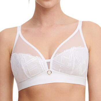 Chantelle Graphic Support White Wireless Bra