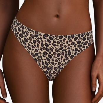 Chantelle SoftStretch Brown/Print Thong
