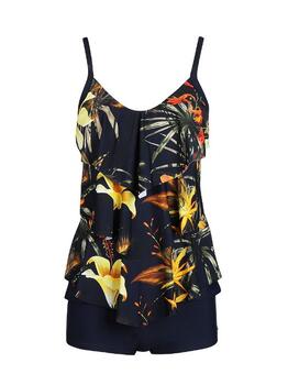 Mila Ocean Navy/Print Tankini Set