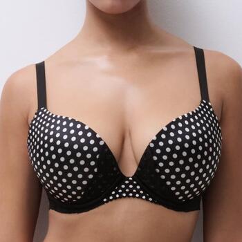 Chantelle Gloss Black/White Push Up bra