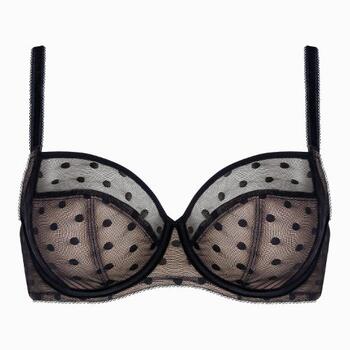 Lisca Retro Dots Black Non-padded bra