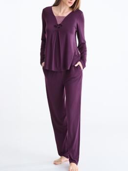 Lisca Nachtmode Velvet Purple Pajama
