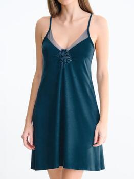 Lisca Nachtmode Velvet Blue Nightdress
