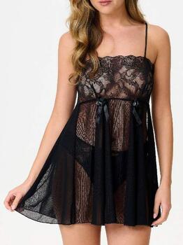 LingaDore Night 8501 Black Slipdress
