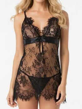 LingaDore Night 519 Black Slipdress