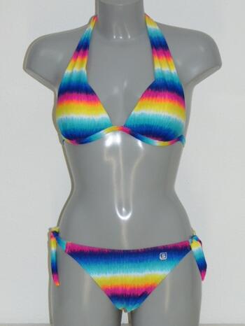 SHIWI BABETTE RAINBOW Blue/MultiColour Push Up Haltertop + Slip