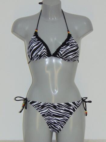 SHIWI JOYCE Black/White Triangle Bikinitop + Tanga brief