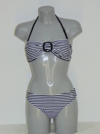 SHIWI DELILAH BARS White/Black Bandeau Bikinitop + Brief