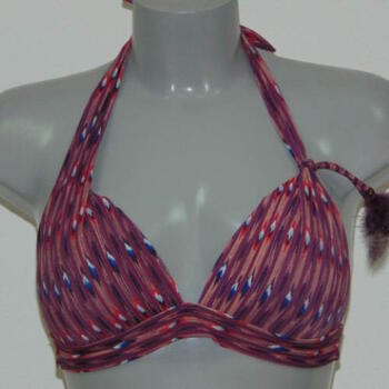 LINGADORE BEACH SAMOA Purple/Print Push Up Triangle Top 
