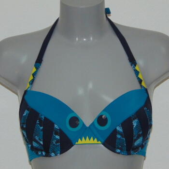 MARLIES DEKKERS LAGERTHAS EYES Blue/Print Push Up bikinitop