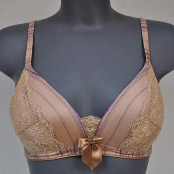 EVA SHARP AND CHIQUE Peach/Purple Wireless push up bh