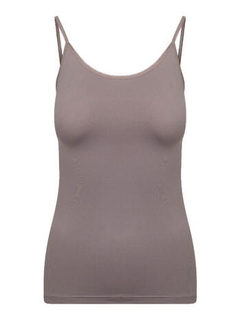 RJ PURE COLOR Micro Dames Spaghetti Top Taupe