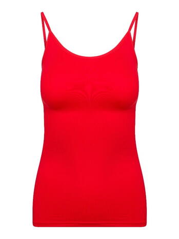 RJ PURE COLOR Micro Dames Spaghetti Top Rood