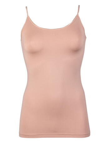 RJ PURE COLOR Micro Dames Spaghetti Top Cafe Creme