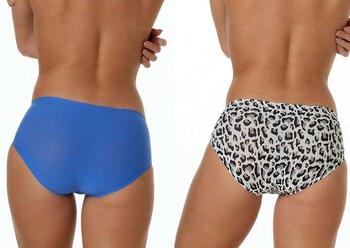 AFTER EDEN BASICS UNLIMITED Hig Waist Blue/Leopard Slip