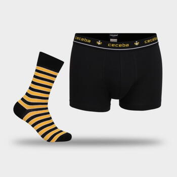 CECEBEE Pants & Socks Zwart/geel