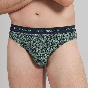 TOM TAILOR BLUE / GREEN ALL OVER Marine Blauw Modal Heren Slip