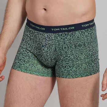 TOM TAILOR BLUE / GREEN ALL OVER Marine Blauw Modal boxershort