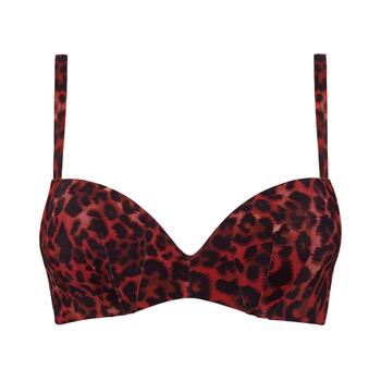 MARLIES DEKKERS BEACH PANTHERA Black And Red Push Up Bikinitop