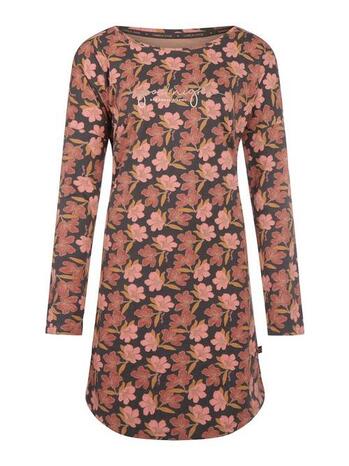 Charlie Choe Flower Nights Dames Nachthemd Bigshirt Donkergrijs Bloemen