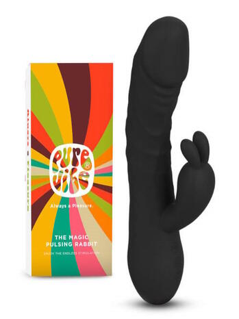 PureVibe Magic Pulsing Rabbit Vibrator Zwart