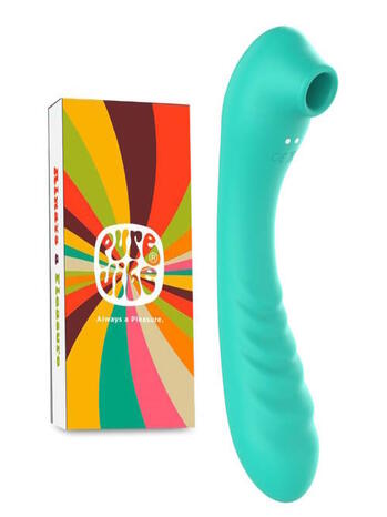 PureVibe Vibrating Air-Pulse Massager Clitoris Vibrator Groen