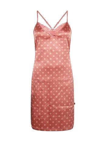 Charlie Choe Slipdress Satijn Blushed Terra Stippen 
