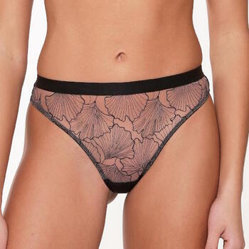 LINGADORE BLACK FLOWER Zwarte String