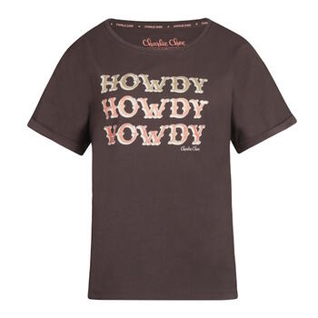 Charlie Choe T- Howdy Pyjama Shirt Bruin 