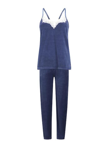 Charlie Choe Fantasy Dreams Pyjama Set Blue Velour 