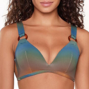 LINGADORE BEACH ORCHID CAMEL LAKE Bikini Top