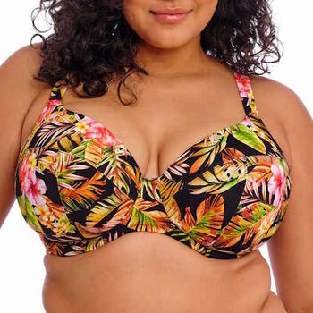 Elomi Swim Tiger Valley Plunge Bikini Top zwart