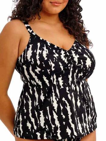 Elomi Swim Echo Shell Black Non Wired Moulded Tankini Top