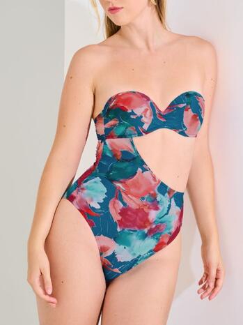 Lisca Swimwear Roma Uitgesneden Badpak Met Vulling En Beugel Nautical Blue